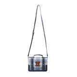 Heather, Blue Highland Cow Satchel Bag