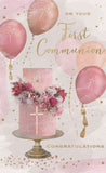 On Your First Communion, Congratulations (Pink)