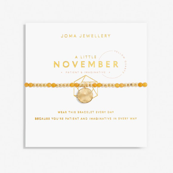 November A Little Birthstone Gold Bracelet