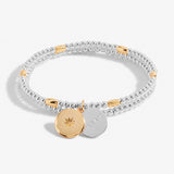 Lila Circle Silver And Gold Bracelet
