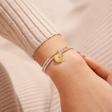 Lila Circle Silver And Gold Bracelet