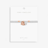 Lila Heart Silver And Rose Gold Bracelet, Love