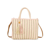 Straw Tote Bag - Pink