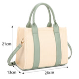 Small Straw Tote Bag - Green