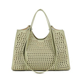 Large Perforated Tote Bag – Everyday Use, Green