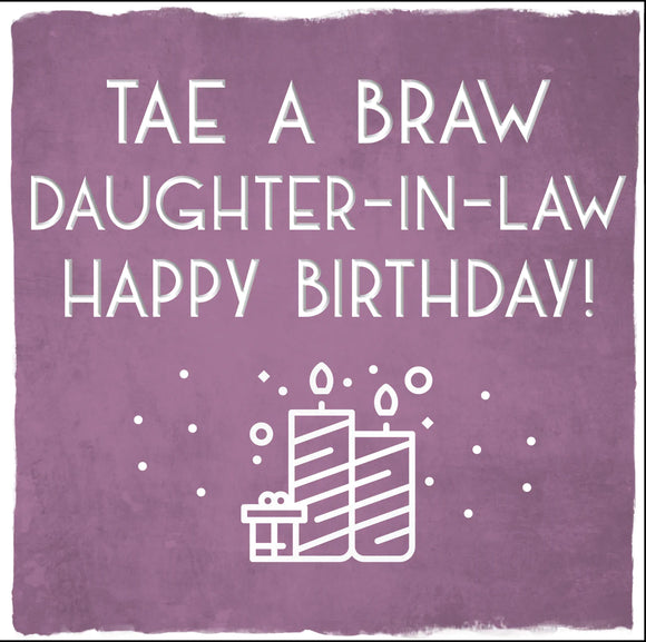 Tae a Braw Daughter-in-Law Happy Birthday!