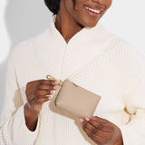 Evie Clip On Coin Purse, Soft Tan