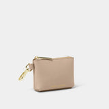 Evie Clip On Coin Purse, Soft Tan