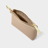 Evie Clip On Coin Purse, Soft Tan