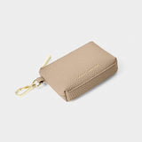 Evie Clip On Coin Purse, Soft Tan