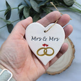 Ceramic Heart, Mr & Mrs Rings