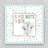 Scottish - A Wee Note To Say Greeting Card