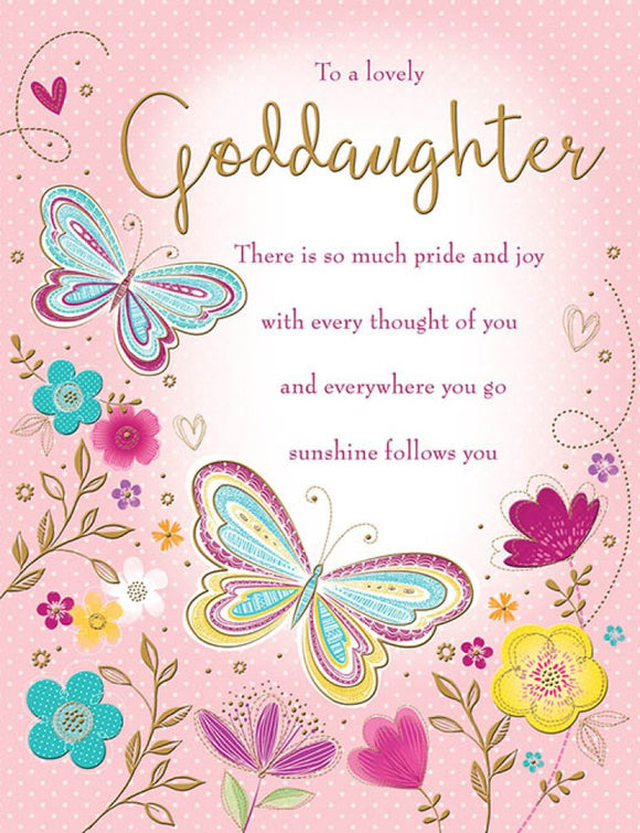 Lovely Goddaughter - Butterflies