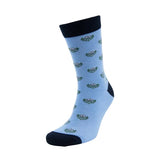 Triptoes Multi Thistle Bamboo Ankle Socks - Blue UK Size 4-7
