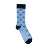 Triptoes Multi Thistle Bamboo Ankle Socks - Blue UK Size 4-7