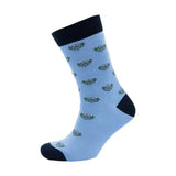 Triptoes Multi Thistle Bamboo Ankle Socks - Blue UK Size 4-7