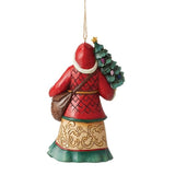 Santa with Tree Hanging Ornament