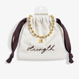 Words To Treasure 'Strength' Bracelet In Silver and Gold Plating