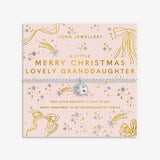 Christmas A Little 'Merry Christmas Lovely Granddaughter' Bracelet In Silver Plating