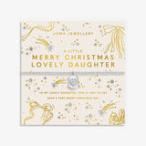 Christmas A Little 'Merry Christmas Lovely Daughter' Bracelet In Silver Plating