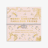 Christmas A Little 'Merry Christmas Fabulous Friend' Bracelet In Silver Plating