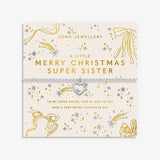 Christmas A Little 'Merry Christmas Super Sister' Bracelet In Silver Plating