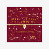 Christmas A Little 'Merry Christmas Wonderful Mum' Bracelet In Gold Plating