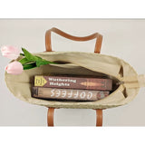 Medium Size Striped Paper Straw Basket Bag+ Hat, Beige