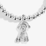 Kids' Snowglobe A Little 'Have A Pawsome Christmas' Bracelet In Silver Plating