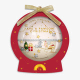 Kids' Snowglobe A Little 'Have A Pawsome Christmas' Bracelet In Silver Plating
