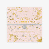 Christmas A Little 'Family Is The Heart Of Christmas' Bracelet In Silver Plating