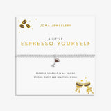 A Little Vibes 'Espresso Yourself' Bracelet In Silver Plating