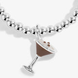 A Little Vibes 'Espresso Yourself' Bracelet In Silver Plating