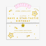Kids' A Little Jomees 'Have A Star-Tastic Birthday!' Bracelet In Silver and Gold Plating