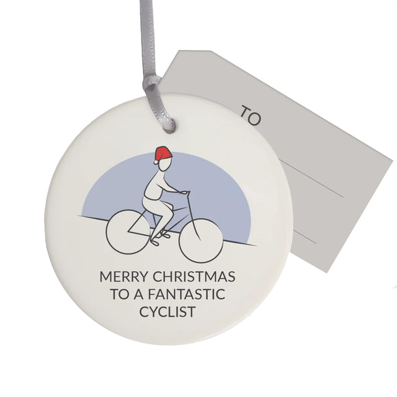 Ceramic Hanging Decoration, Cyclist