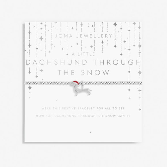 Children's Christmas A Little 'Dachshund Through The Snow' Bracelet