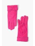 Fuchsia Fold Over Cuff with Scalloped Edge Gloves