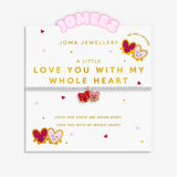 Kids' A Little Jomees 'Love You With My Whole Heart' Bracelet In Silver and Gold Plating