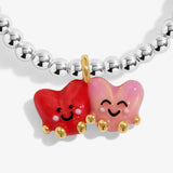 Kids' A Little Jomees 'Love You With My Whole Heart' Bracelet In Silver and Gold Plating