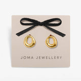 Loved By You, Organic, Gold Plated Stud Earrings