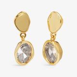 Loved By You, Molten, Gold Plated Drop Earrings
