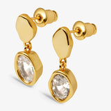 Loved By You, Molten, Gold Plated Drop Earrings