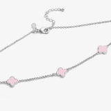 Signature Clover Collection, Pink And Silver Necklace