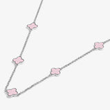 Signature Clover Collection, Pink And Silver Necklace