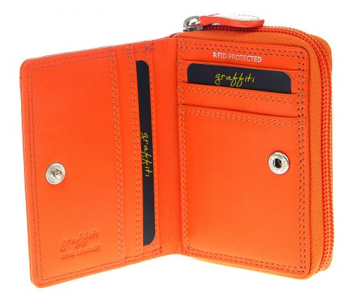 Ladies Wallet Purse, Caribbean Orange