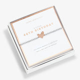 Beautifully Boxed A Little ‘Happy 40th Birthday” In Silver And Rose Gold Plating