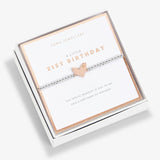 Beautifully Boxed A Little ‘Happy 21st’ Bracelet In Silver And Rose Gold Plating