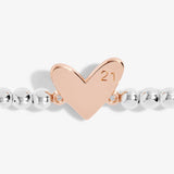 Beautifully Boxed A Little ‘Happy 21st’ Bracelet In Silver And Rose Gold Plating