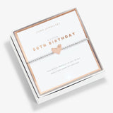 Beautifully Boxed A Little ‘Happy 50th Birthday’ Bracelet In Silver And Rose Gold Plating