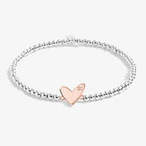 Beautifully Boxed A Little ‘Happy 50th Birthday’ Bracelet In Silver And Rose Gold Plating